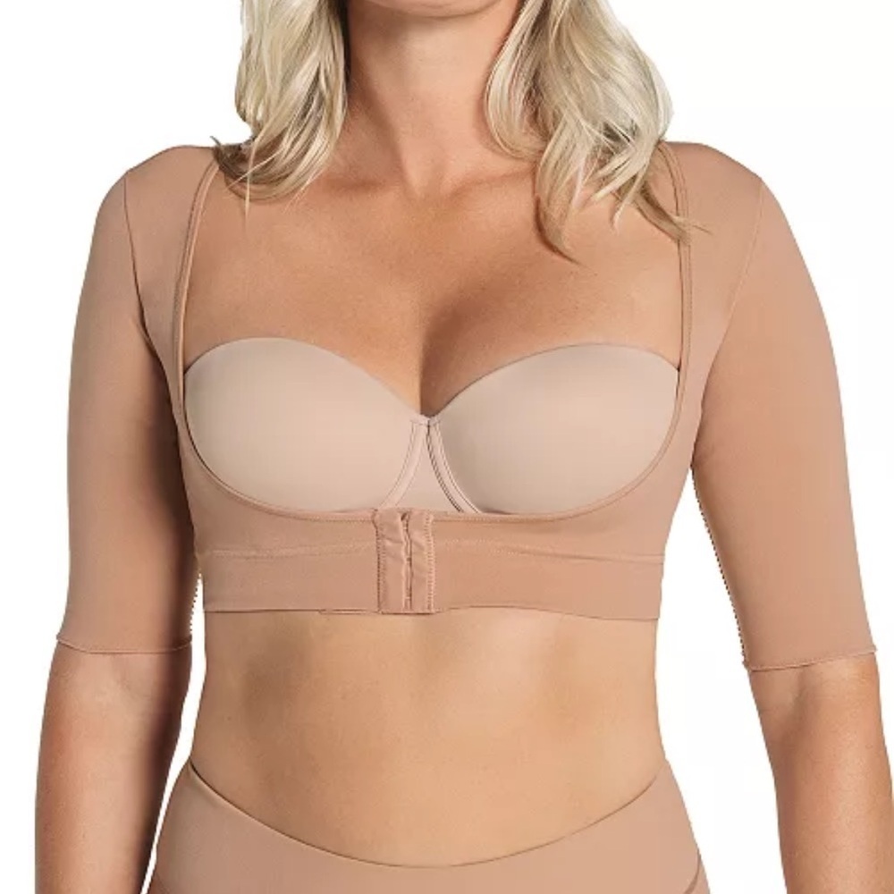 Sheer Sleeve Nude Post-Op Shapewear Bolero